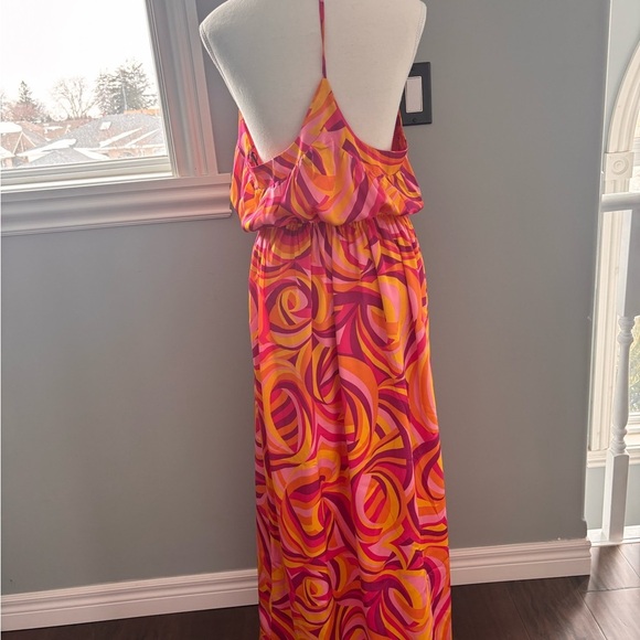 House of Harlow Vibrant Pink and Orange Maxi Dress - Picture 2 of 6